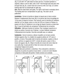 Gate Latches: Mount Type: Screw