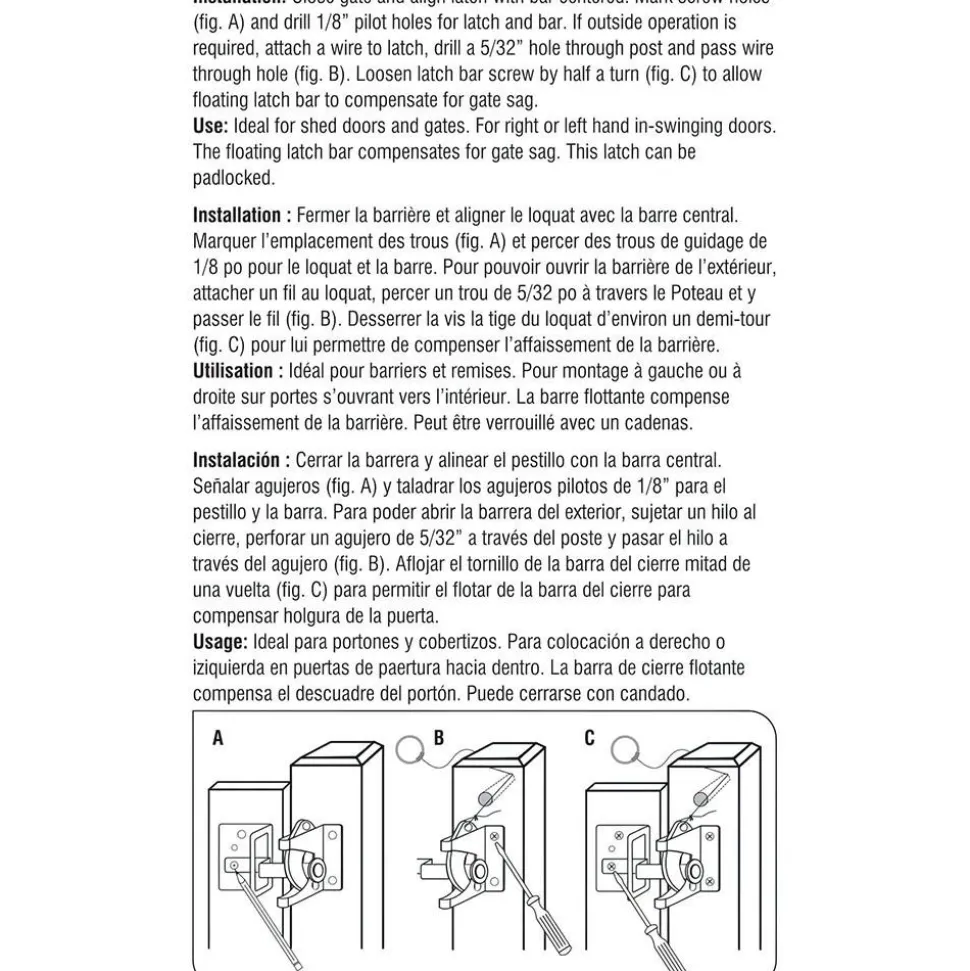 Gate Latches: Mount Type: Screw; Finish/Coating: Galvanized