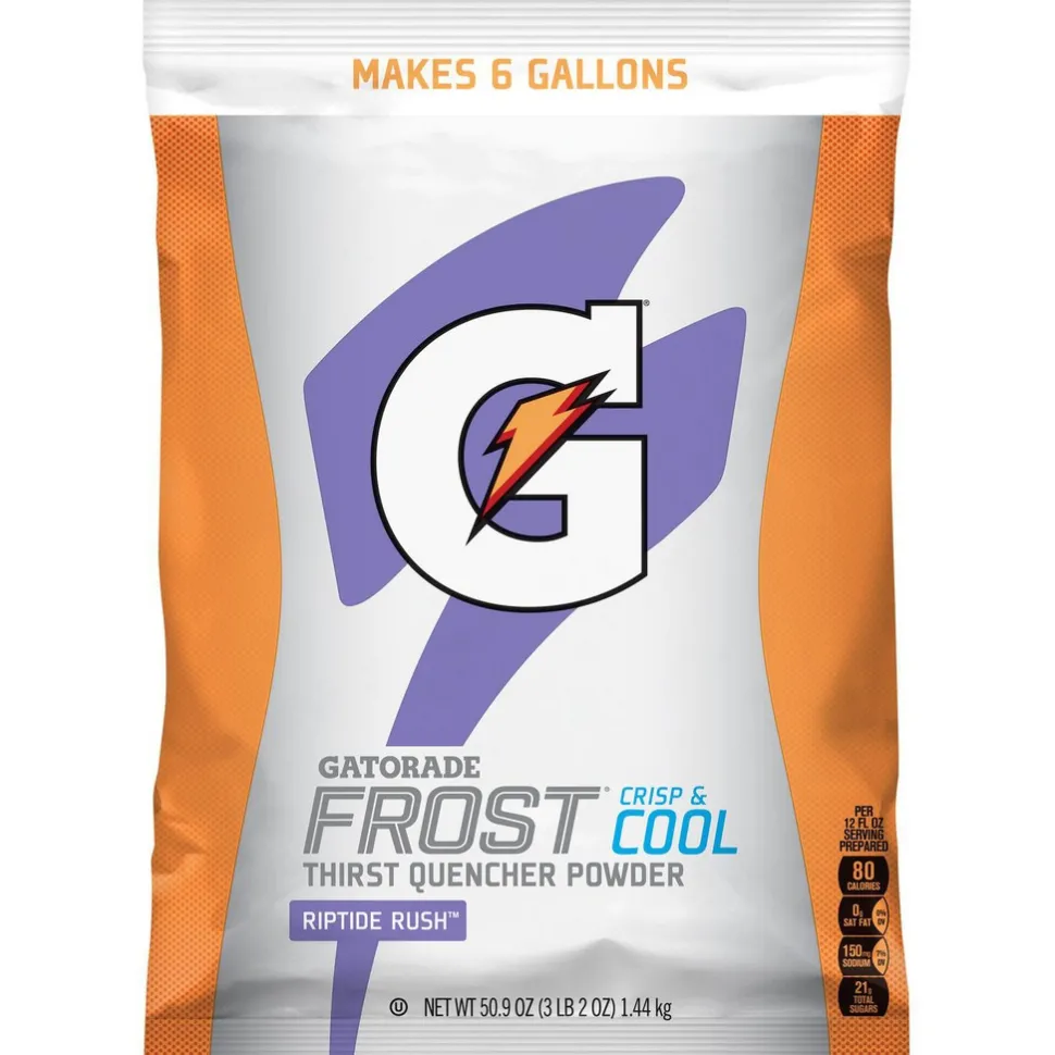Gatorade Sports Drink: 51 oz Packet, Riptide Rush, Powder, Yields 6.00 gal