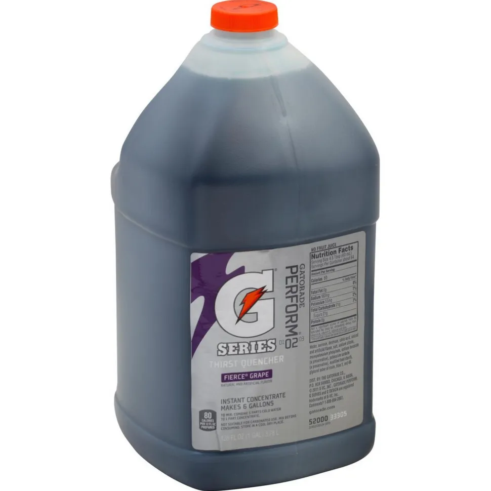 Gatorade Sports Drink: 1 gal Bottle, Fierce Grape, Liquid Concentrate, Yields 6.00 gal