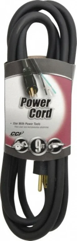 9', 14/3 Gauge/Conductors, Black Outdoor Replacement Cord