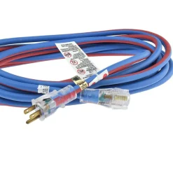 25', 12/3 Gauge/Conductors, Blue/Red Outdoor Extension Cord