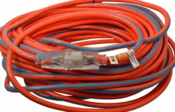 100', 12/3 Gauge/Conductors, Orange/Blue Outdoor Extension Cord