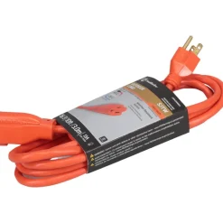 10', 16/3 Gauge/Conductors, Orange Indoor & Outdoor Extension Cord