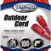 100', 14/3 Gauge/Conductors, Red Indoor & Outdoor Extension Cord