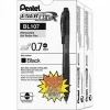Gel Roller Ball Pen: 0.7 mm Tip, Black Ink