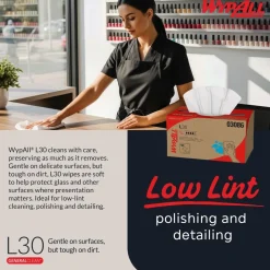 GeneralClean™ L30 Heavy Duty Cleaning Towels (03086), Pop-Up Box, Strong and Soft Towels, White