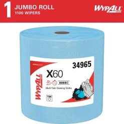 GeneralClean™ x60 Multi-Task Cleaning Cloths (34965), Jumbo Roll, Strong and Absorbent Towels, Blue