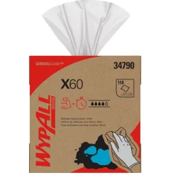GeneralClean™ x60 Multi-Task Cleaning Cloths (34790), Pop-Up Box, Strong and Absorbent Towels, White