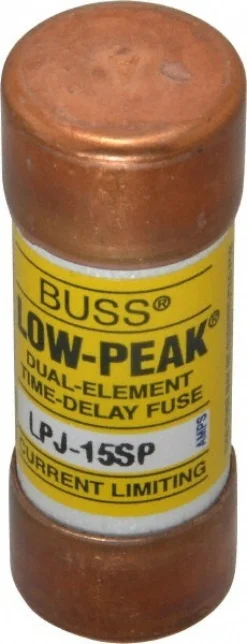 General Purpose Fuse: Time Delay, J, 15.0000 A
