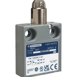 General Purpose Limit Switch: SPDT, NC, Parallel Roller Plunger, Top