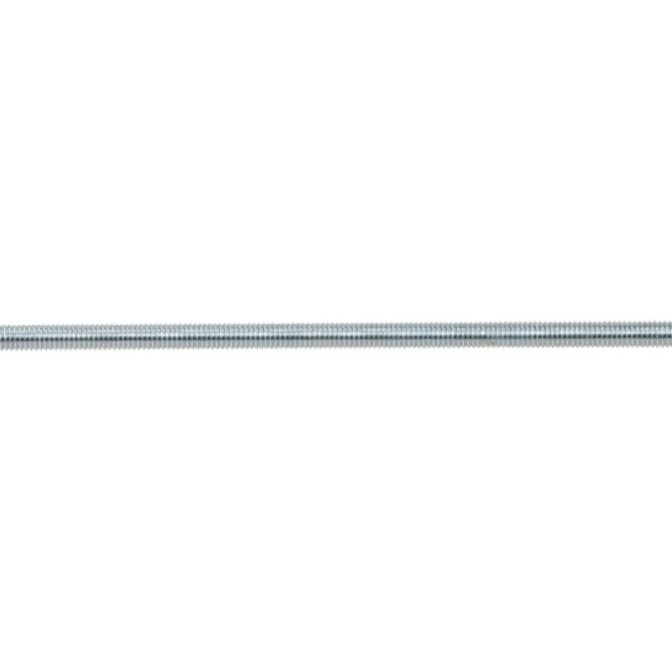 General-Purpose Threaded Rod: 3/8-16, 3' OAL, Low-Carbon Steel, Zinc Finish