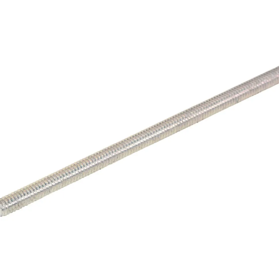 General-Purpose Threaded Rod: 1/4-20, 6' OAL, Low-Carbon Steel, Zinc Finish