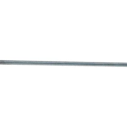 General-Purpose Threaded Rod: 1/4-20, 3' OAL, Low-Carbon Steel, Zinc Finish