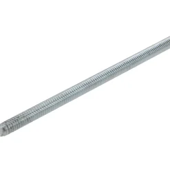 General-Purpose Threaded Rod: 1/4-20, 3' OAL, Low-Carbon Steel, Zinc Finish