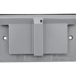 GFCI Receptacle Electrical Box Cover: Stainless Steel