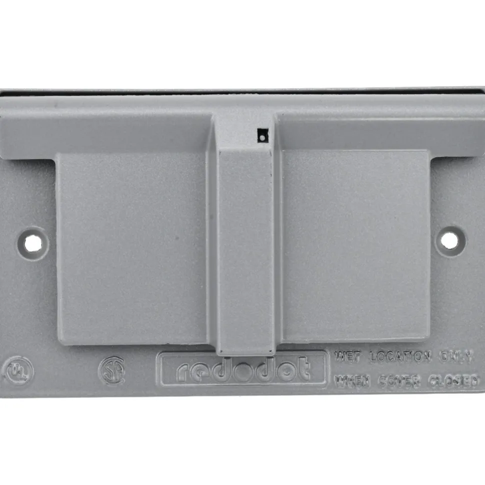 GFCI Receptacle Electrical Box Cover: Stainless Steel