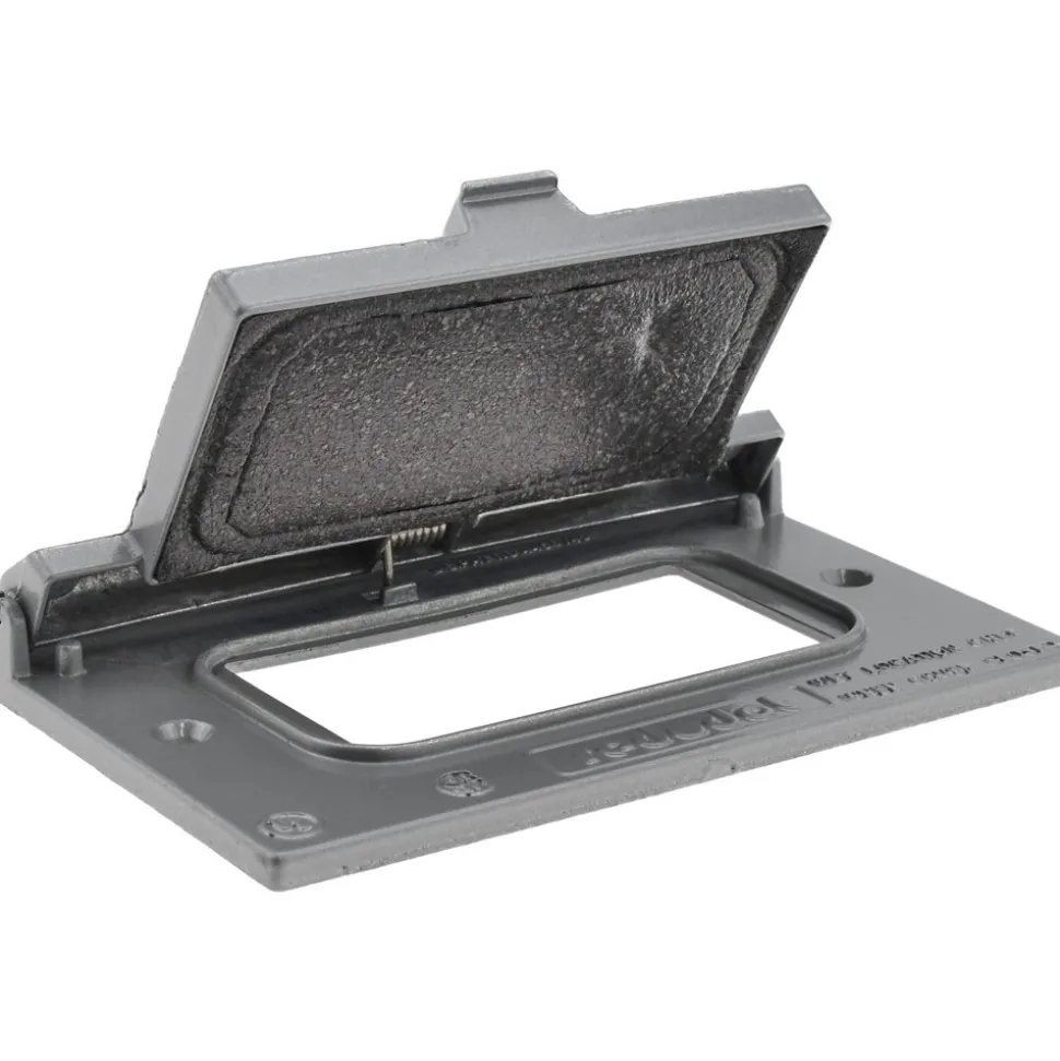GFCI Receptacle Electrical Box Cover: Stainless Steel