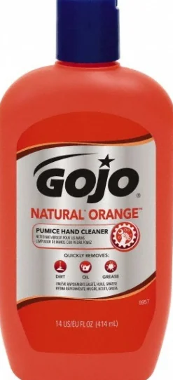 GOJO NATURAL* ORANGE Pumice Hand Cleaner, 14 fl oz Squeeze Bottle
