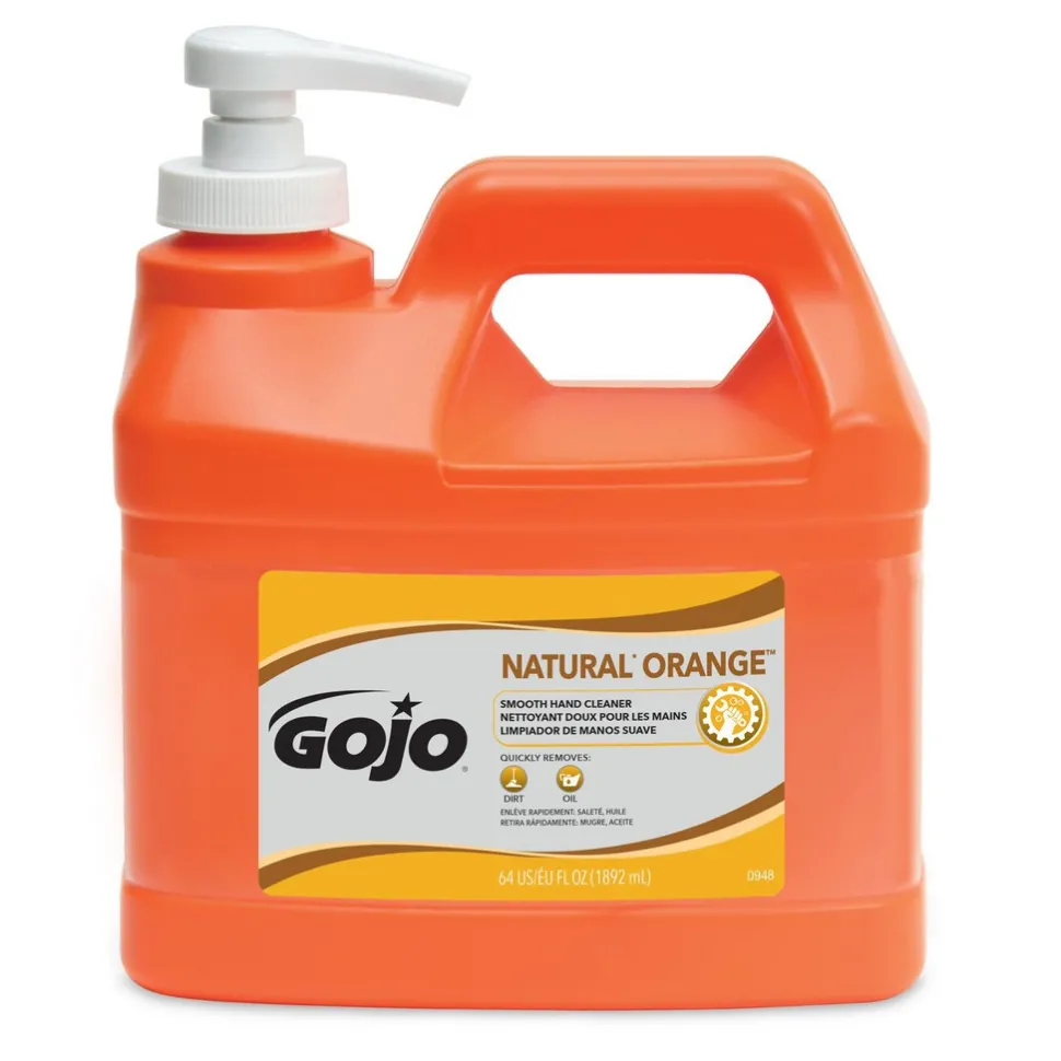 GOJO NATURAL* ORANGE Smooth Hand Cleaner, 1/2 gal Pump Bottle