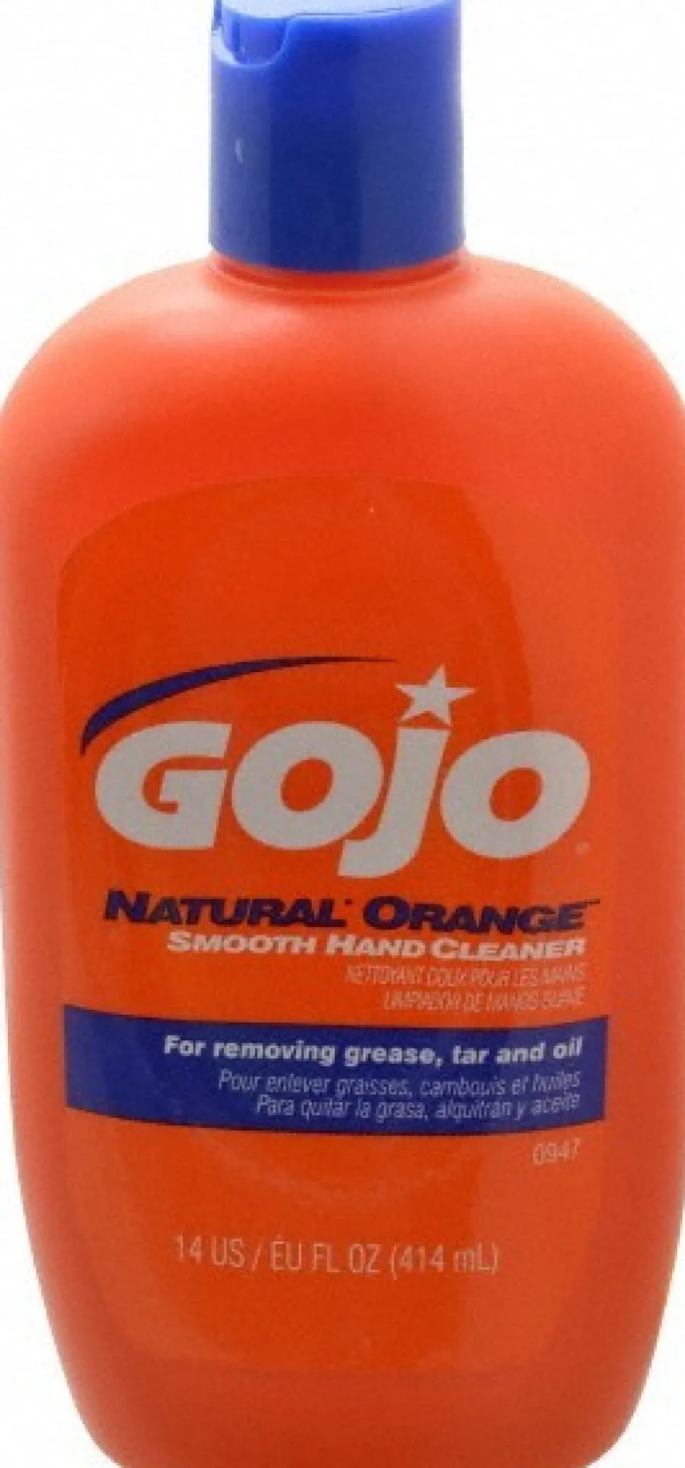 GOJO NATURAL* ORANGE Smooth Hand Cleaner, 14 fl oz Squeeze Bottle
