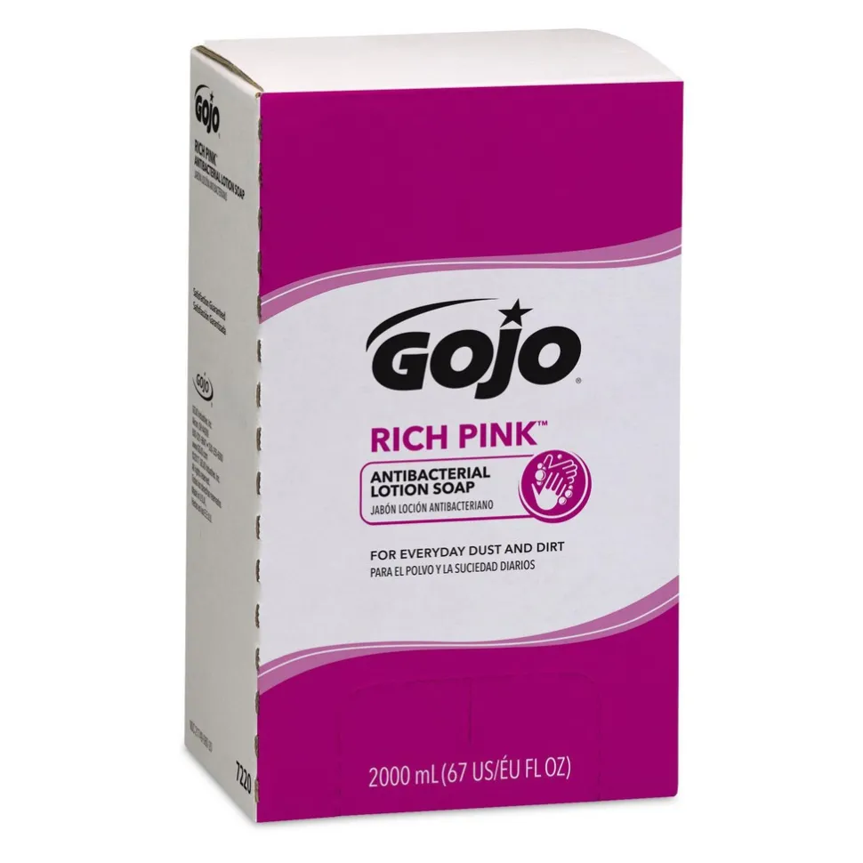 GOJO RICH PINK Antibacterial Lotion Soap, 2000 mL Refill for GOJO PRO TDX Dispenser