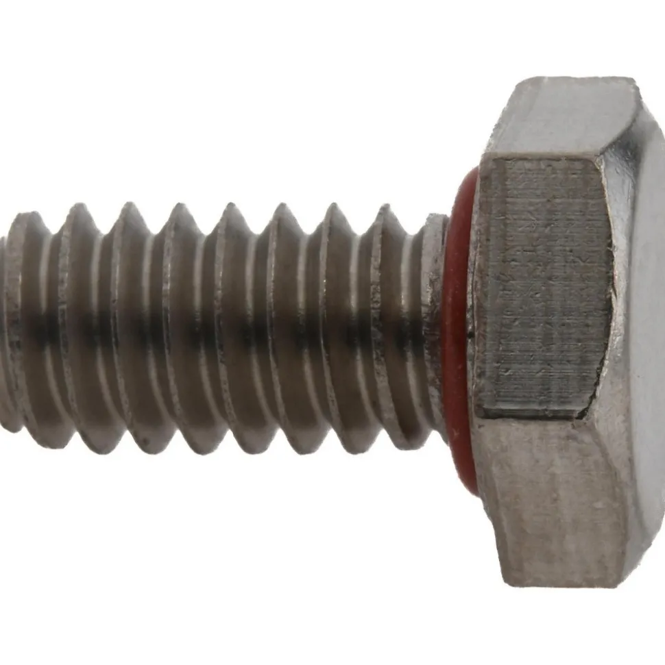 1/4-20, Grade 18-8 Stainless Steel, Self Sealing Hex Bolt