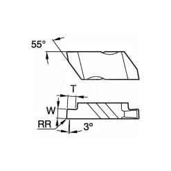 Grooving Insert: NG3062R KC5025, Carbide