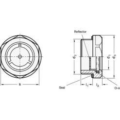 G 1/2 Thread, 23mm Distance Across Flats, Aluminum Oil Level Sight Glasses