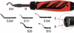 Hand Deburring Tool Set: 8 Pc, High Speed Steel