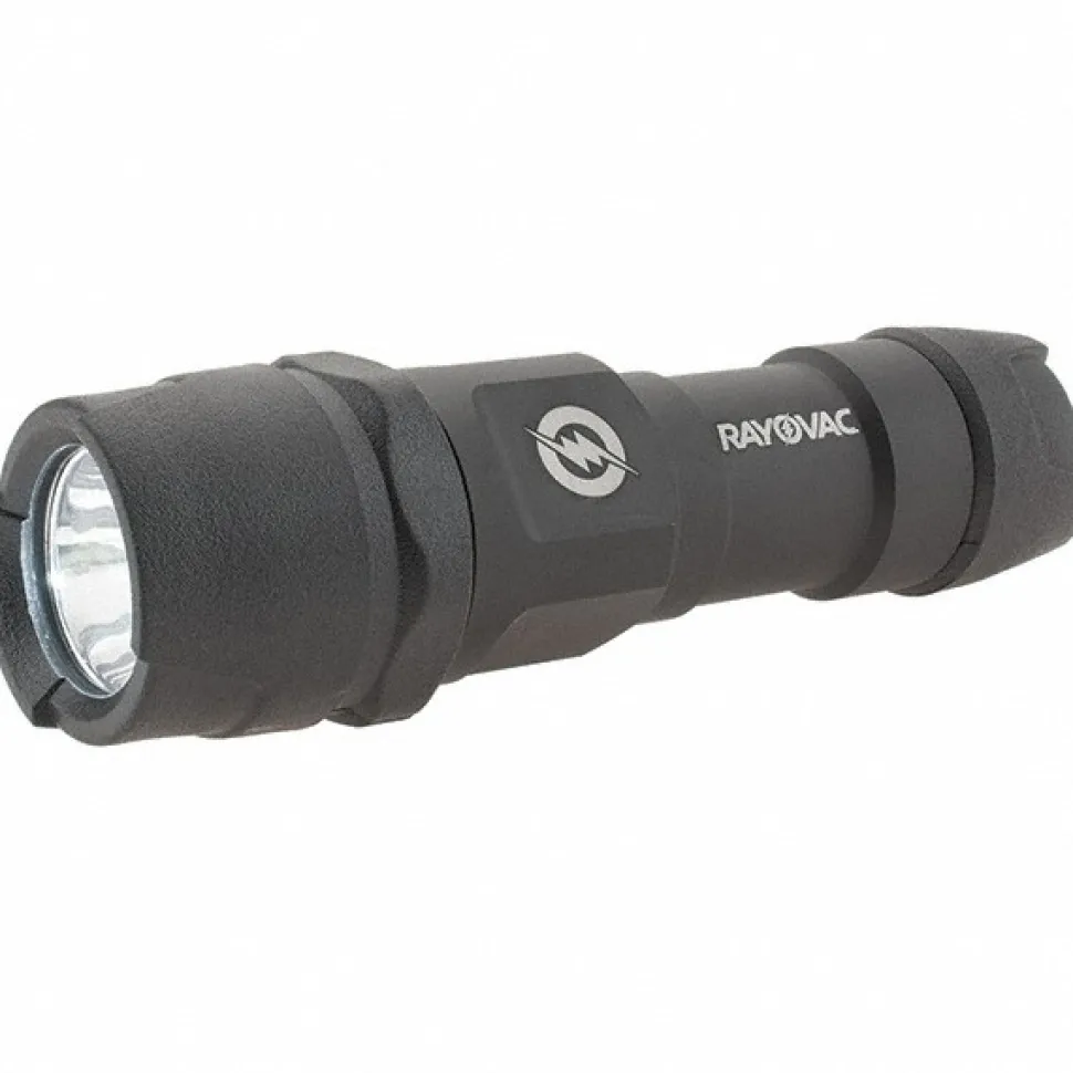 Handheld Flashlight: LED, 300 Lumens, 3 hr Max Run Time, AAA Battery (Included), Max Beam Distance: 168 m