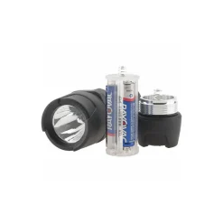Handheld Flashlight: LED, 300 Lumens, 3 hr Max Run Time, AAA Battery (Included), Max Beam Distance: 168 m