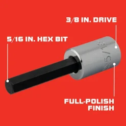 Hand Hex Bit Socket: 3/8