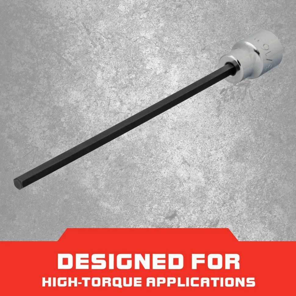 Hand Hex Bit Socket: 3/8" Drive, 3/16" Hex
