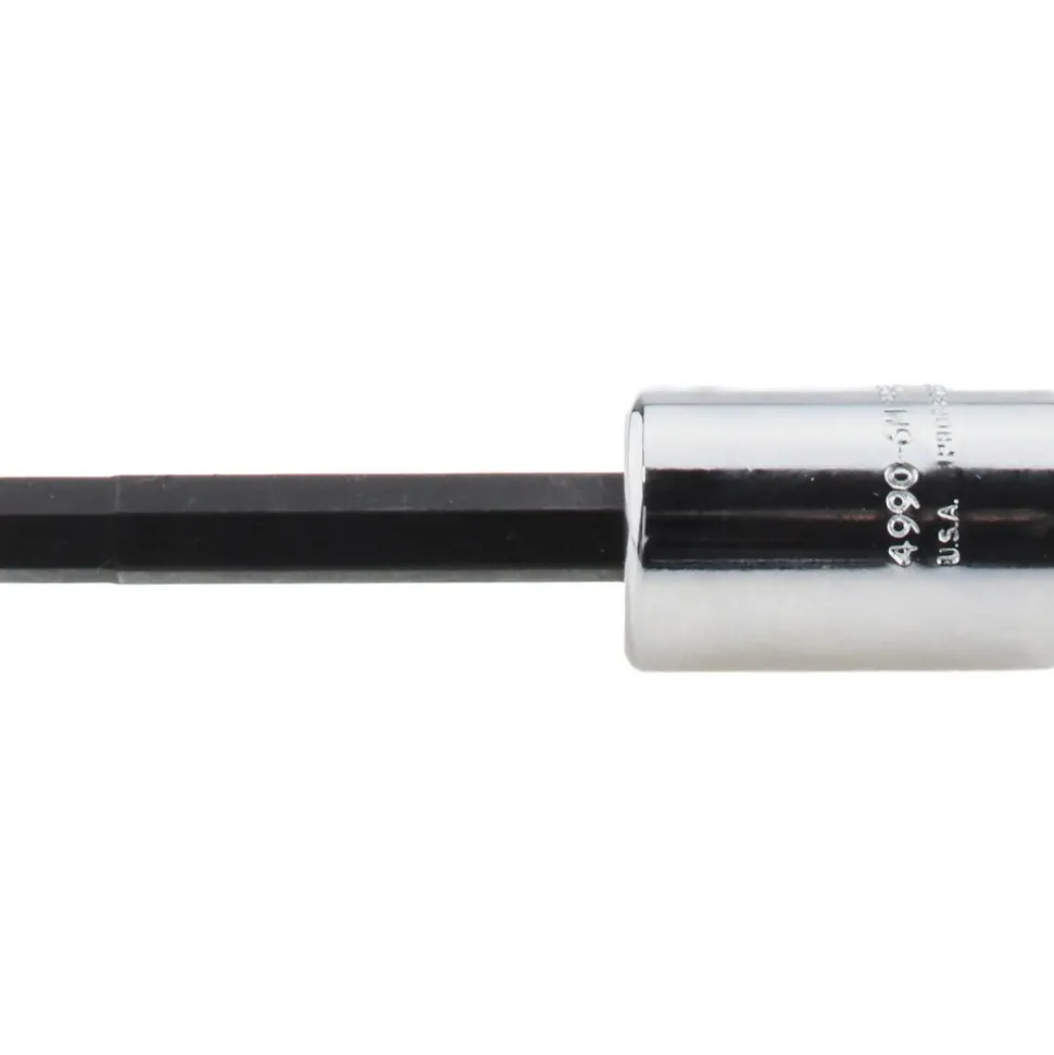 Hand Hex Bit Socket: 3/8" Drive, 6.00 mm Hex