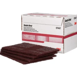 Hand Sanding Pad: Non-Woven, Aluminum Oxide, Very Fine Grade, Maroon