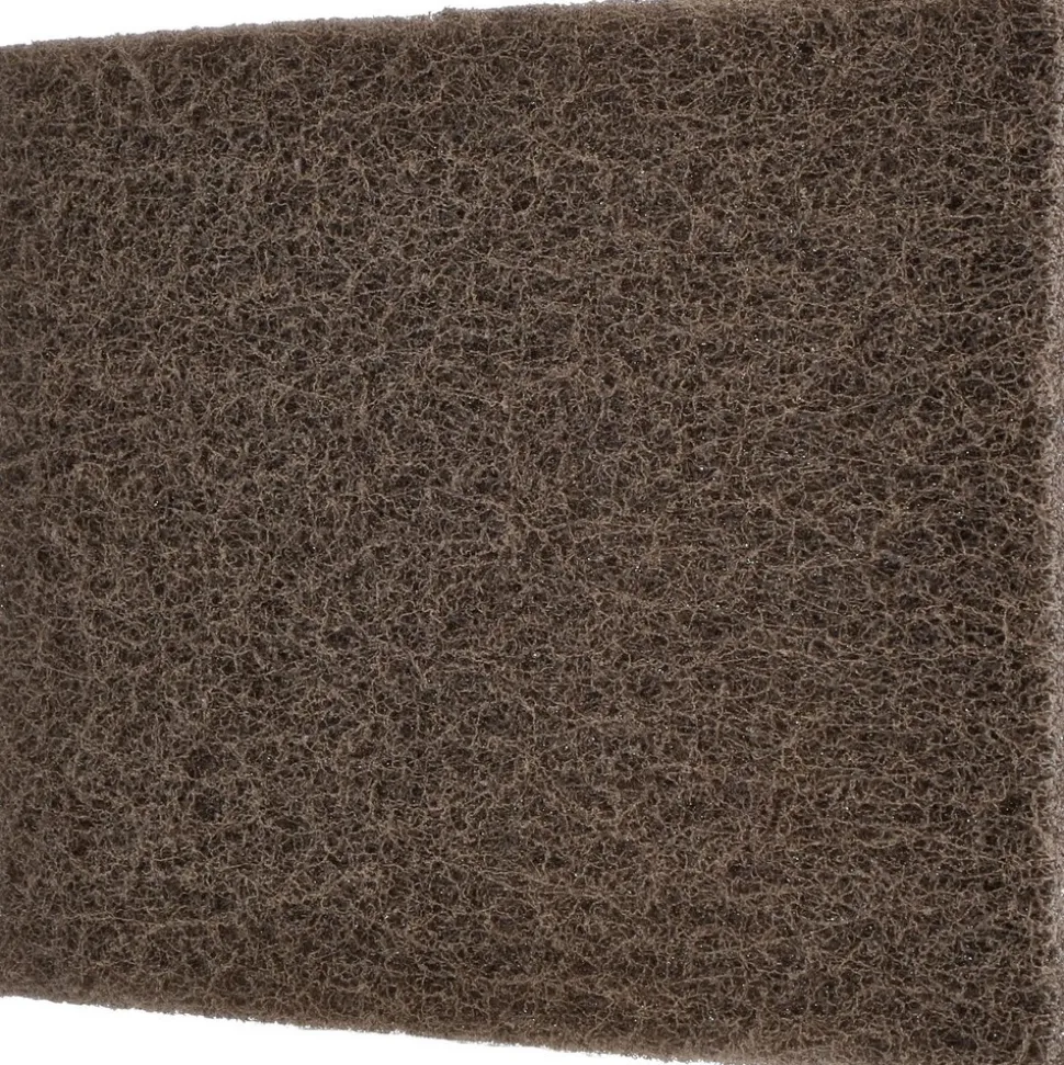 Hand Sanding Pad: Non-Woven, Aluminum Oxide, Medium Grade, Tan