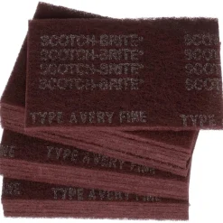 Hand Sanding Pad: Non-Woven, Aluminum Oxide, Very Fine Grade, Maroon