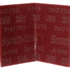 Hand Sanding Pad: Non-Woven, Aluminum Oxide, Very Fine Grade, Maroon