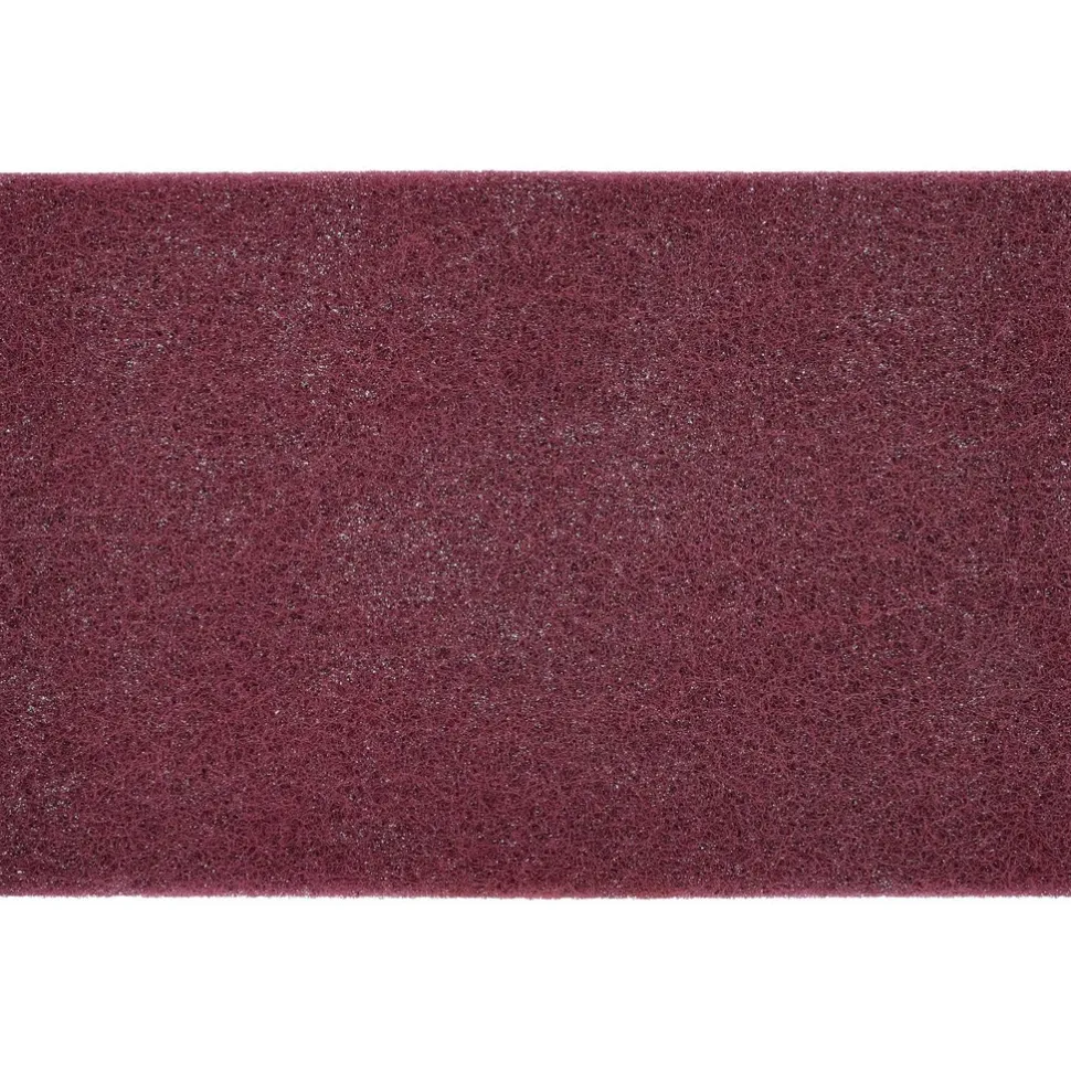 Hand Sanding Pad: Non-Woven, Aluminum Oxide, Super Fine Grade, Maroon