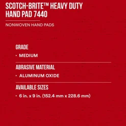 Hand Sanding Pad: Non-Woven, Aluminum Oxide, Coarse Grade, Tan