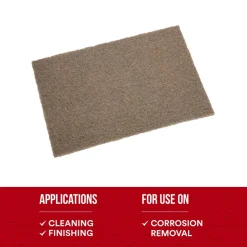 Hand Sanding Pad: Non-Woven, Aluminum Oxide, Coarse Grade, Tan