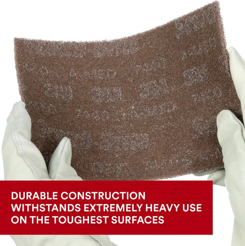 Hand Sanding Pad: Non-Woven, Aluminum Oxide, Coarse Grade, Tan