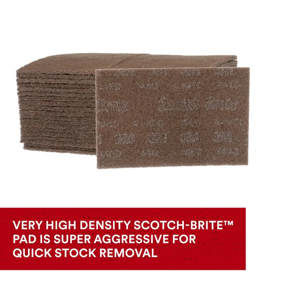 Hand Sanding Pad: Non-Woven, Aluminum Oxide, Coarse Grade, Tan