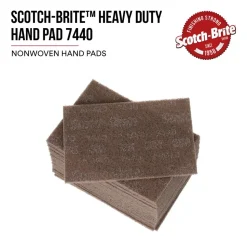 Hand Sanding Pad: Non-Woven, Aluminum Oxide, Coarse Grade, Tan