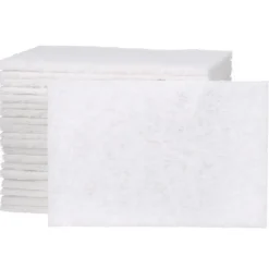 Hand Sanding Pad: Non-Woven, Non-Abrasive Nepheline Syenite, Super Fine Grade, White