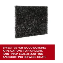 Hand Sanding Pad: Non-Woven, Silicon Carbide, Medium Grade, Gray