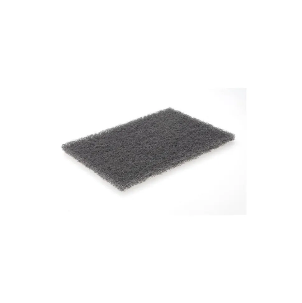 Hand Sanding Pad: Non-Woven, Silicon Carbide, Medium Grade, Gray