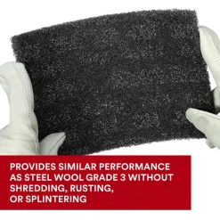 Hand Sanding Pad: Non-Woven, Silicon Carbide, Medium Grade, Gray