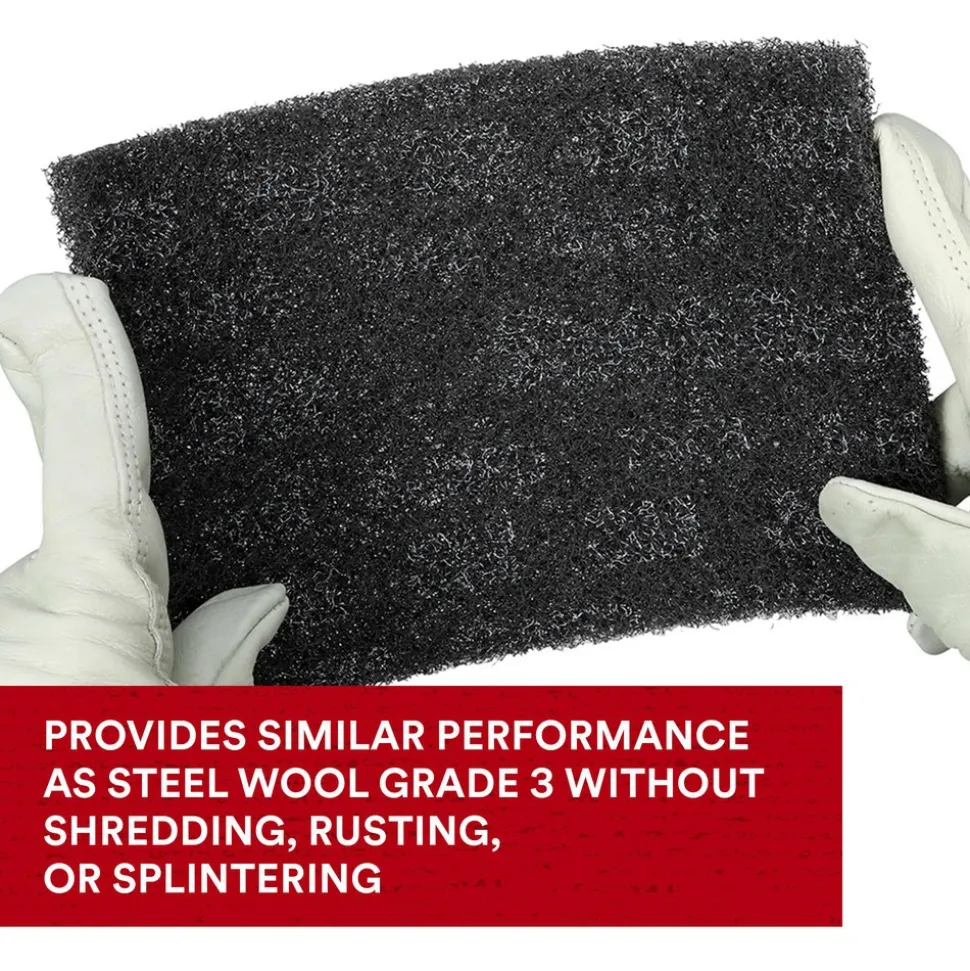 Hand Sanding Pad: Non-Woven, Silicon Carbide, Medium Grade, Gray
